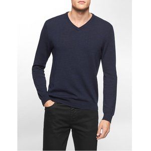 Calvin Klein Men's Merino Wool V-Neck Sweater